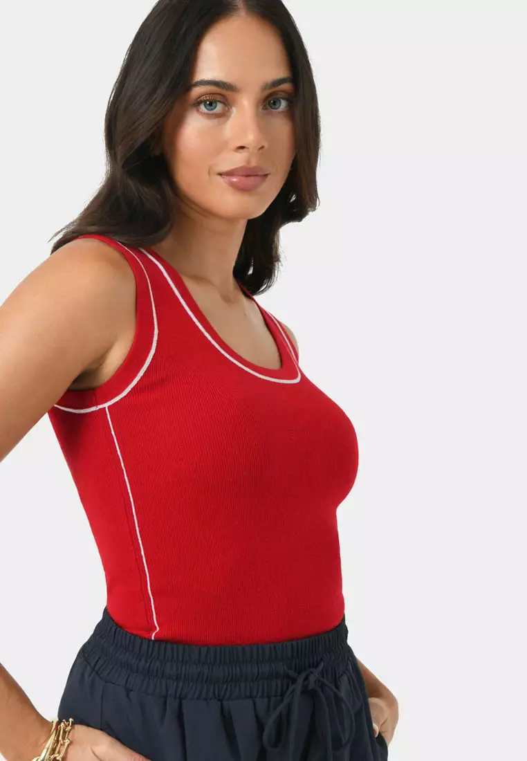 Gloria Contrast Knit Top