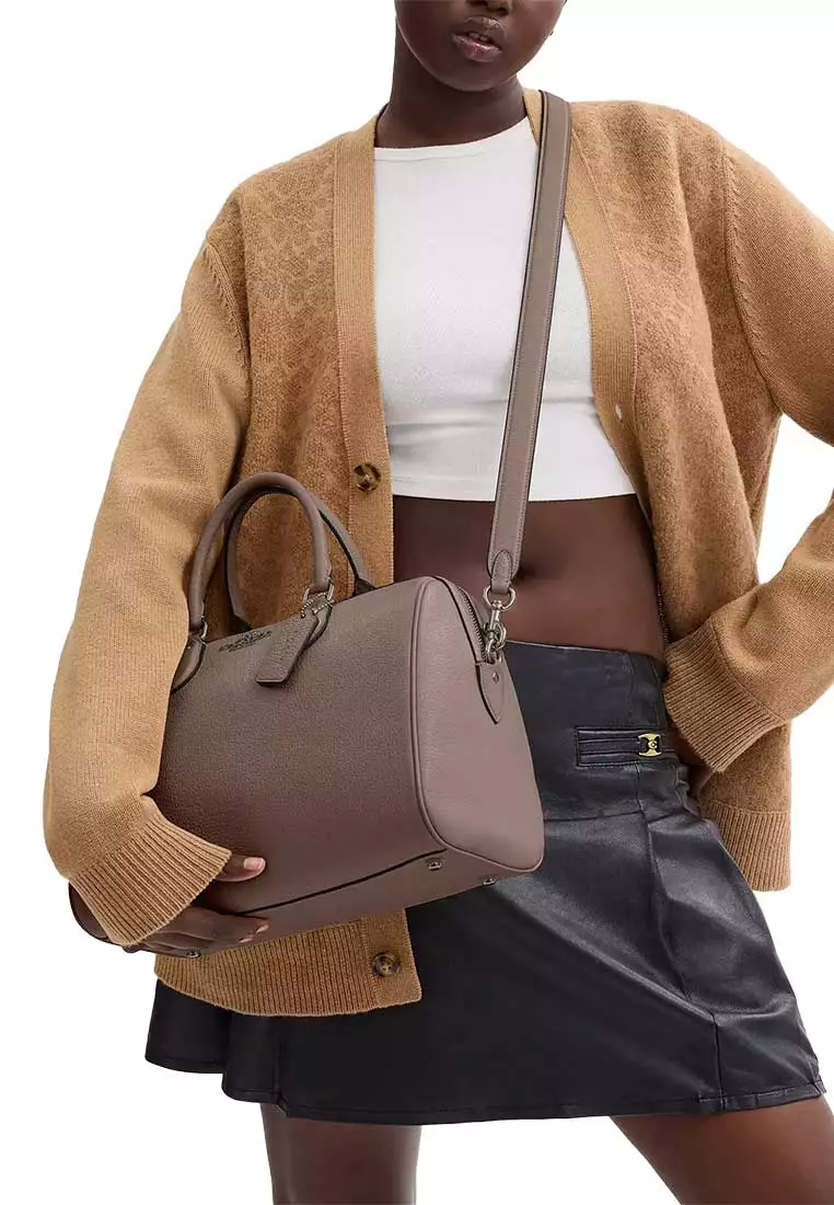 Rowan Large Satchel Bag Dark Stone CV960