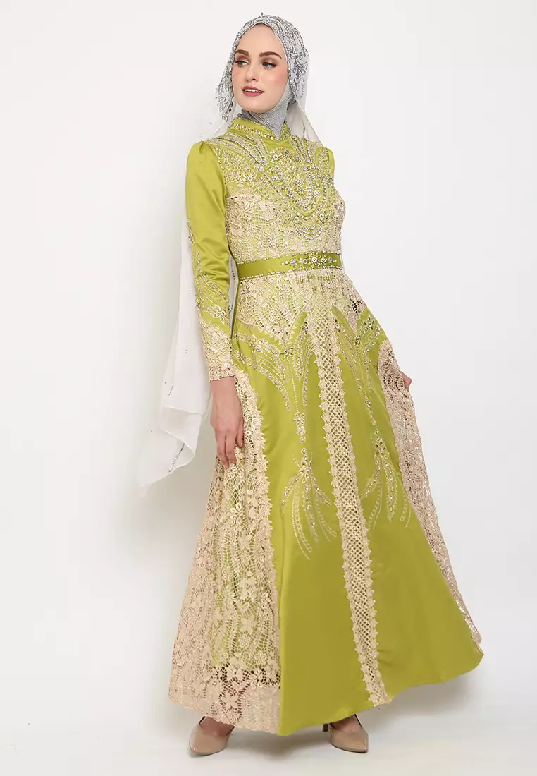 Bibiq Gamis Brokat Satin