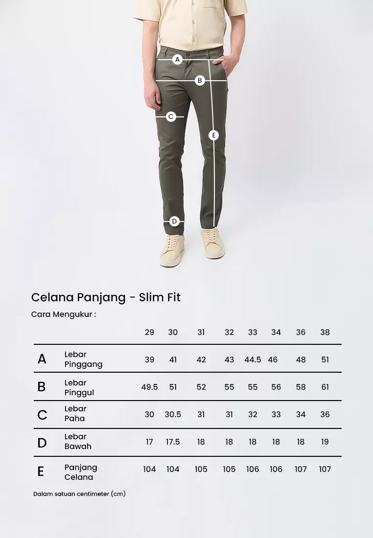 MANZONE - Celana Panjang Pria Chinos Zarco 2 Slim Fit - Black Warna Black