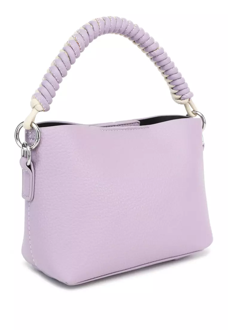 Cable Cord Strap Mini Bag In Purple