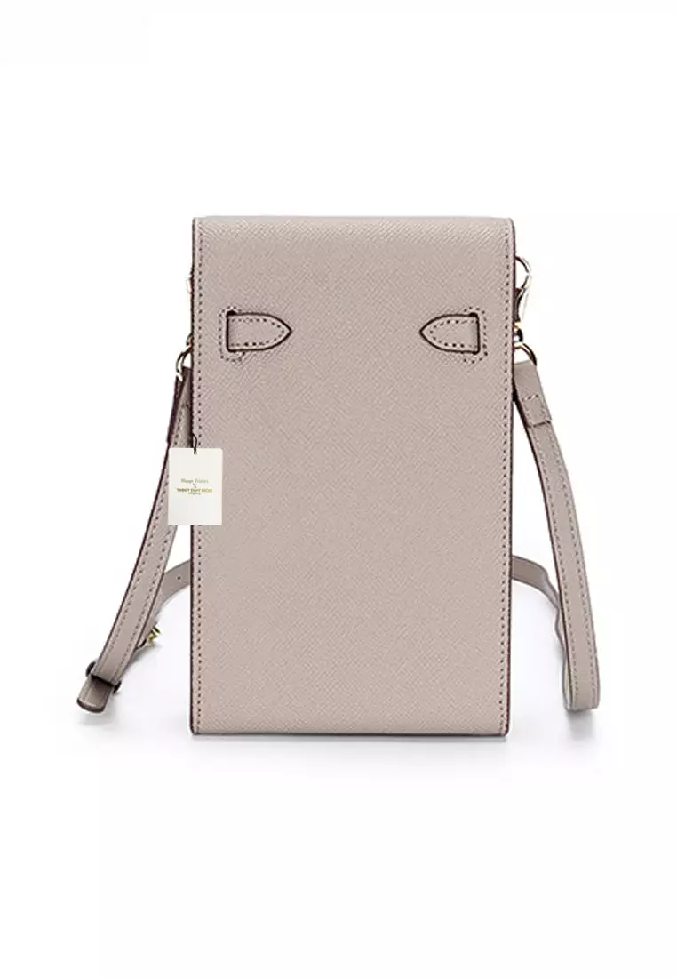 Genuine Calf Leather Metal Buckle Mobile Shoulder Bag JW YT-6764