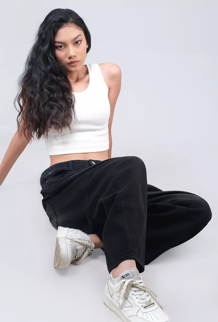Celana Jeans Wanita Barrel Sora