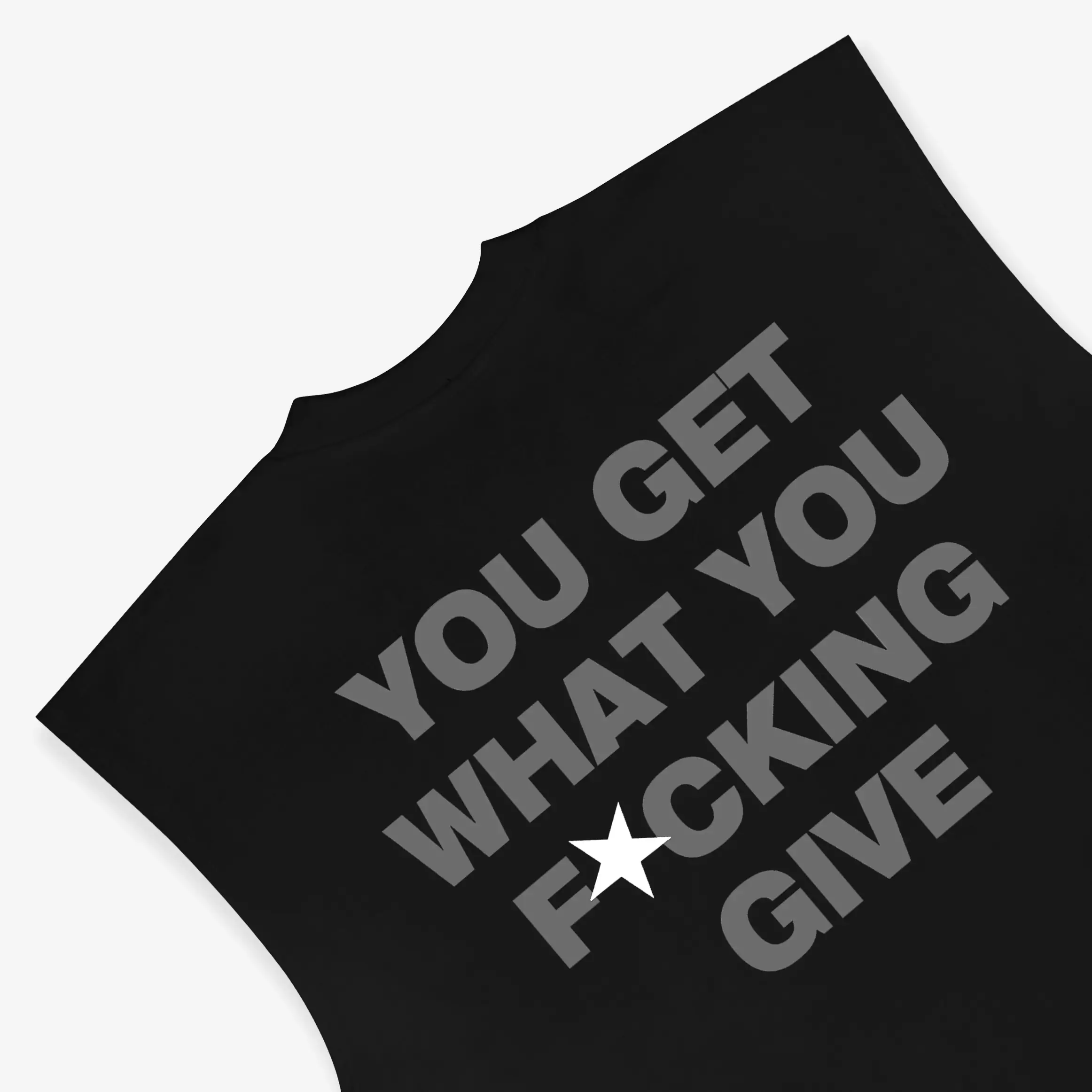 OOTDSUPPLY Oversize Sleeveless Give You Black & White l Kaos Oversize Singlet011