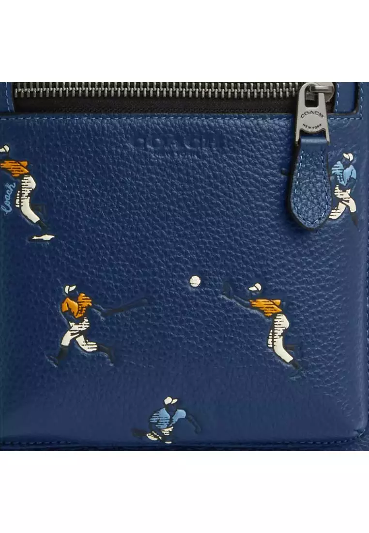 Buy Coach West Pack With Baseball Print Deep Blue Multi