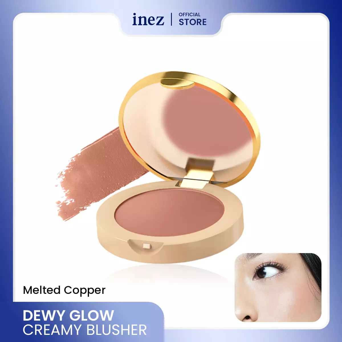 Jual Inez Cosmetics Dewy Glow Creamy Blusher Melted Copper Original Zalora Indonesia