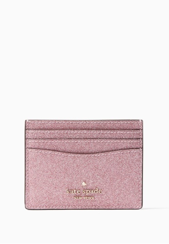 Buy Kate Spade Kate Spade Lola Glitter Boxed Small Slim Card Holder Rose Pink Online Zalora Malaysia