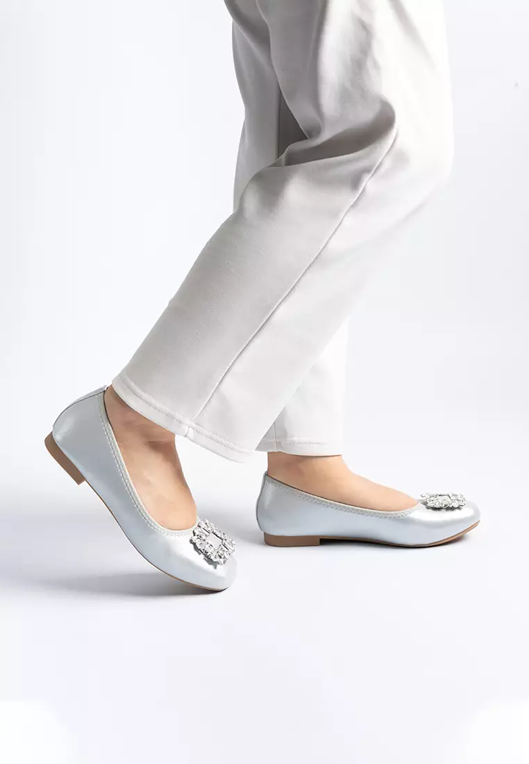 Agness Rhinestone Ballerina Flats