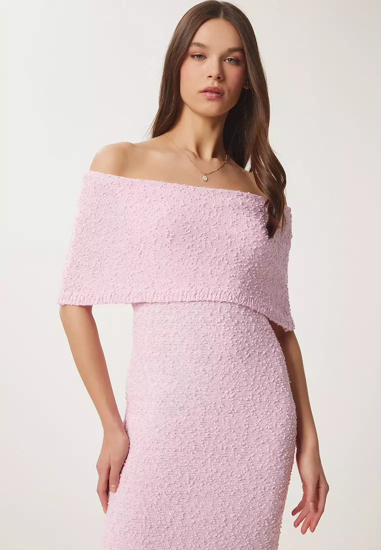 Carmen Collar Summer Knitwear Dress