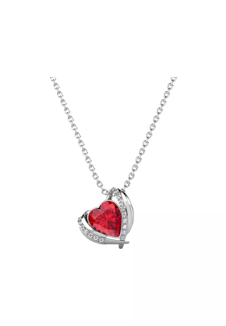 Angel Heart Pendant WG - Kalung Crystal Premium Luvea Collection