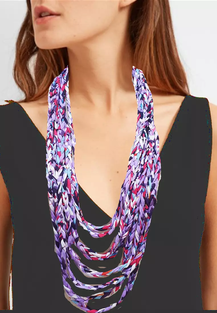 Infinity Scarf Necklace Purple