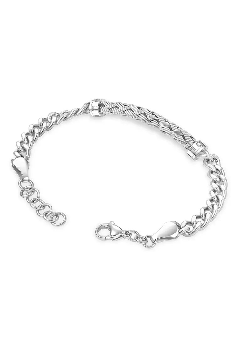 Police Crossed Stainless Steel Bracelet For Men PPEAGB0032402