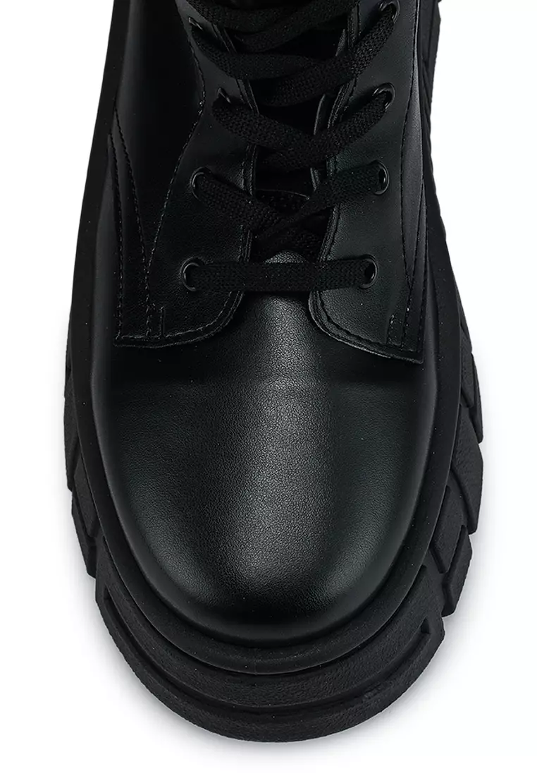 Athens 3 Chunky High Lace Up Boots