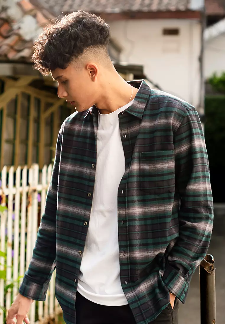 OXCON VETERANO Shadow Flannel Extra Comfort Shadow Green