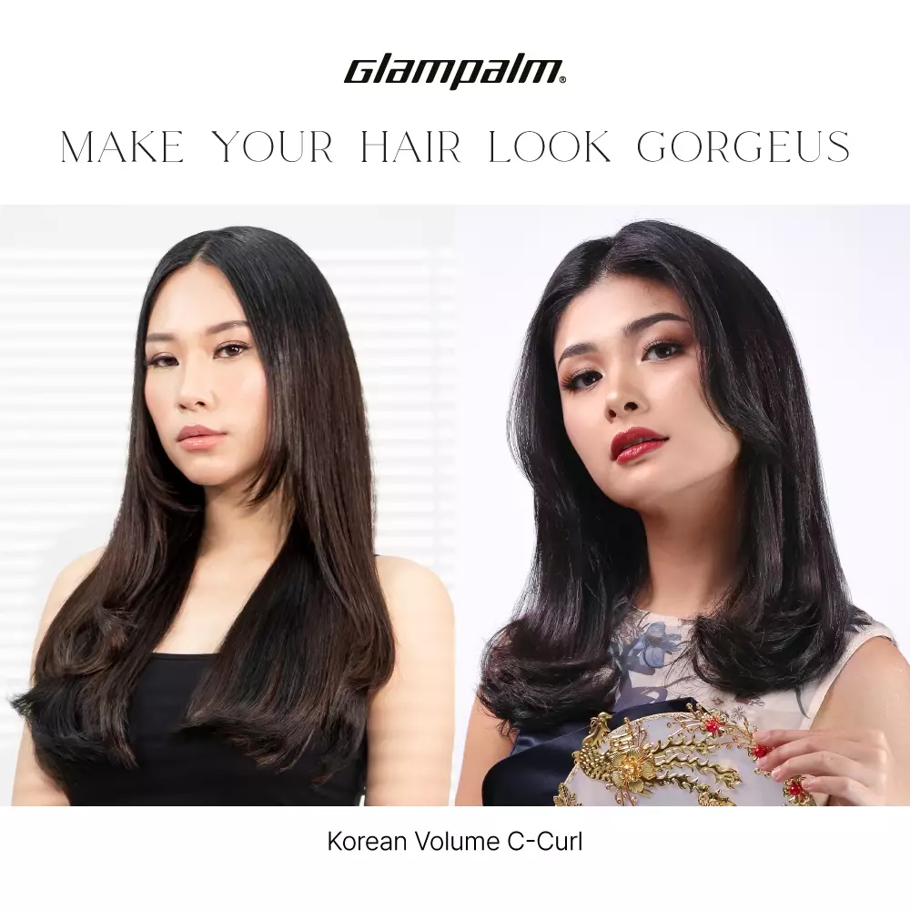 Glampalm Catokan Pelurus Rambut Crescent Volumizer GP202BL