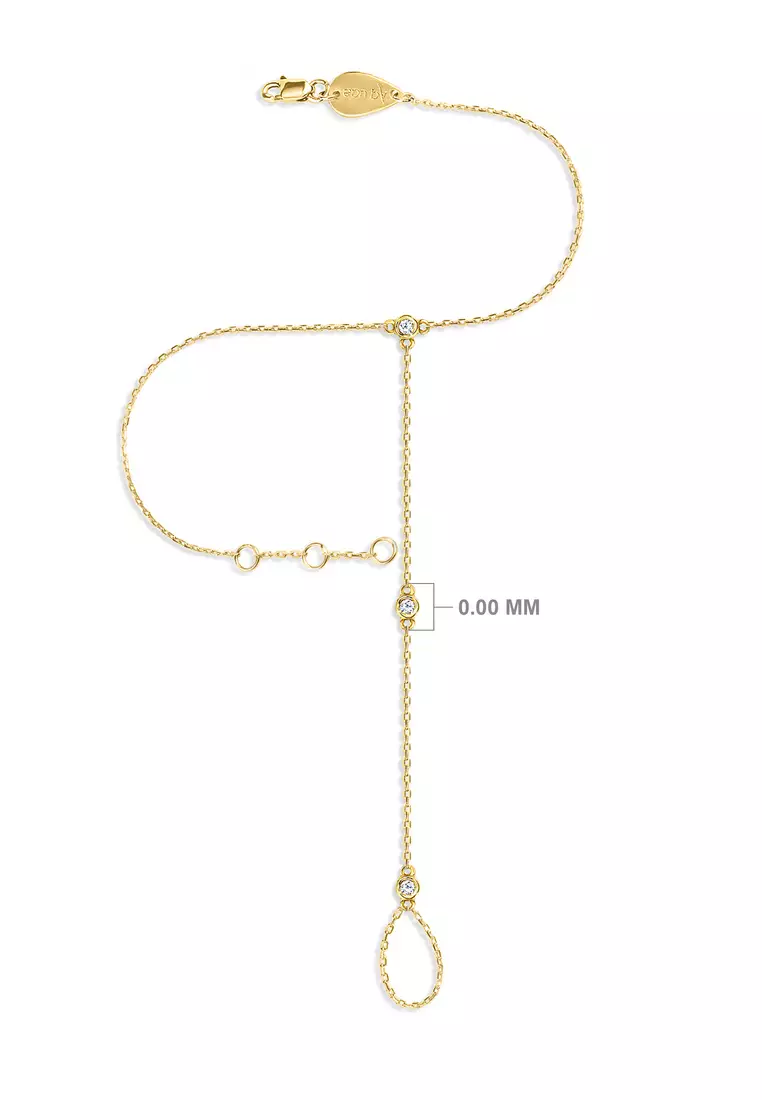 Hand Chain Pure Diamonds and 18K Gold-Yellow Gold