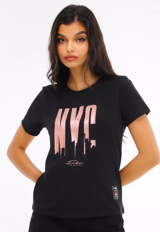 Round Neck Streaky Short Sleeve