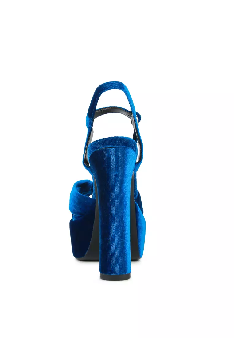 Royal blue velvet heels store