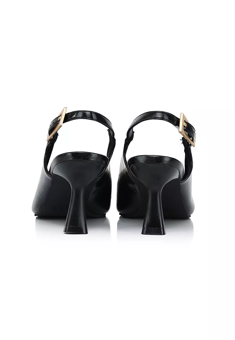 Melanie Comfy FitFootbed Microfiber Leather Heels