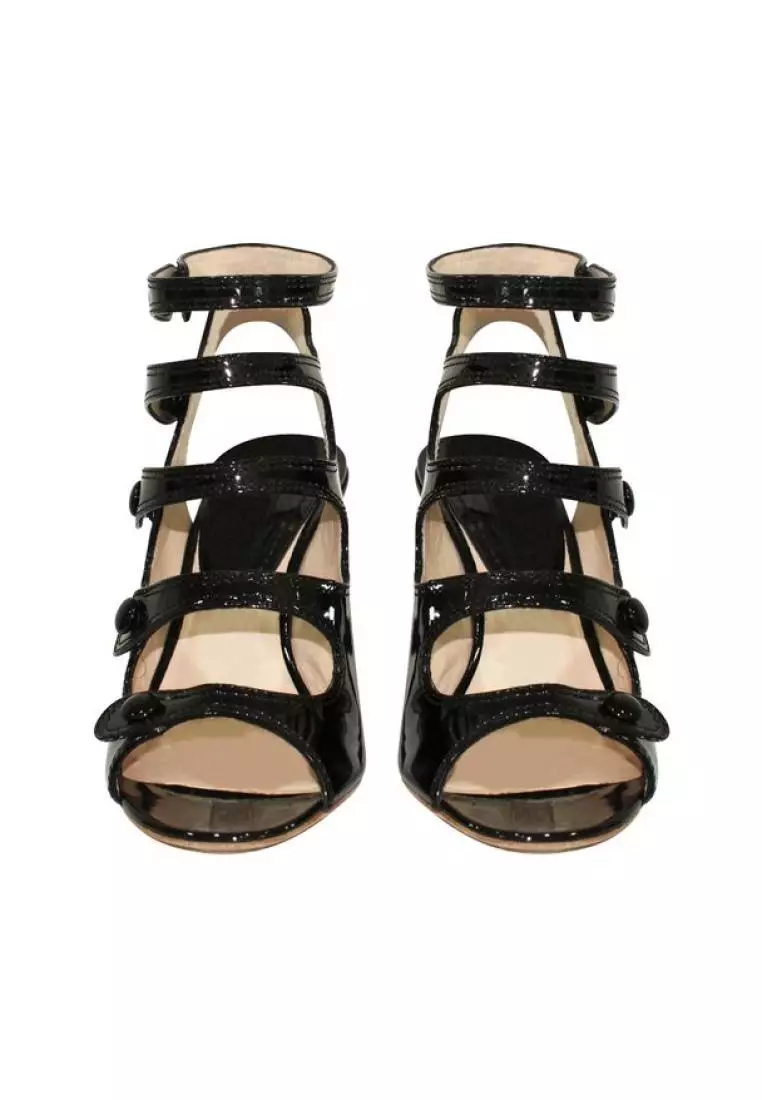 Buy Celine Pre Loved CELINE Black Patent Caged Heels 2024 Online