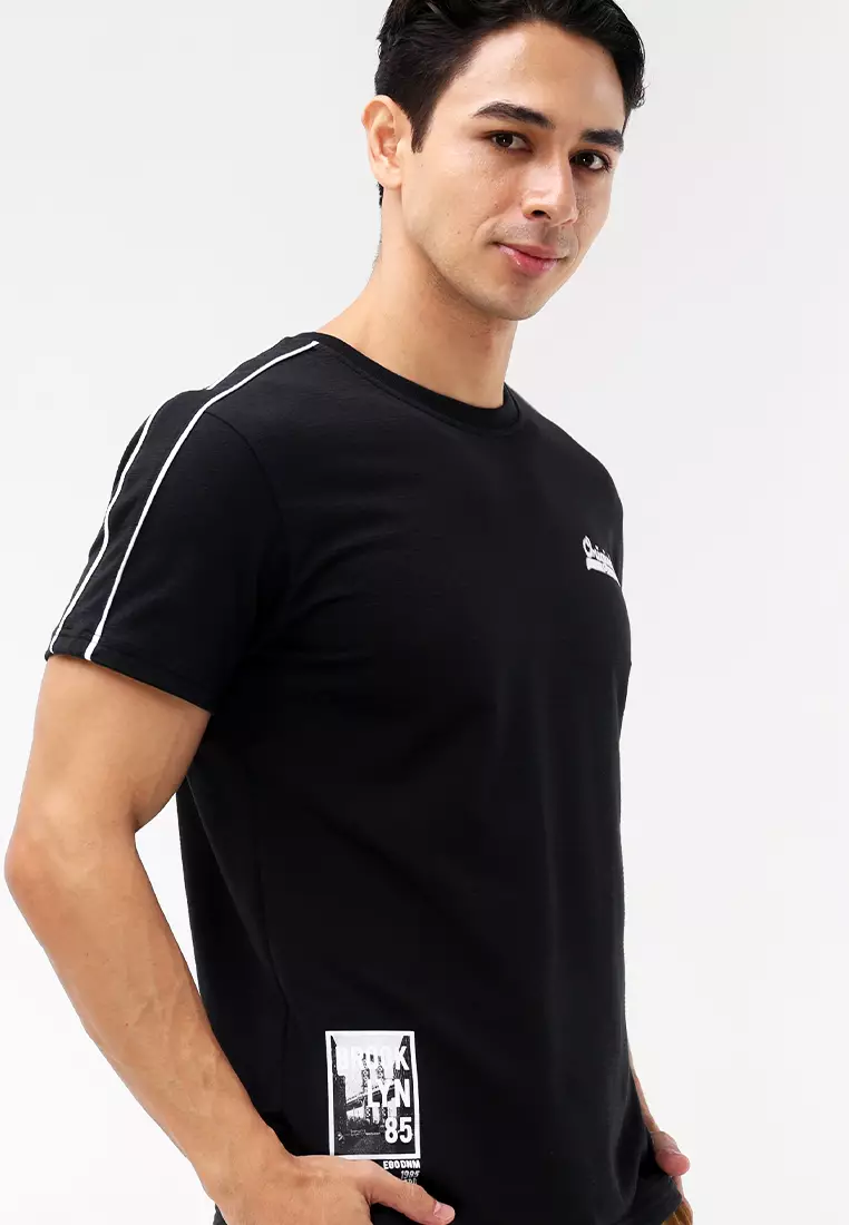 Round Neck Crazyline Short Sleeves T-Shirt