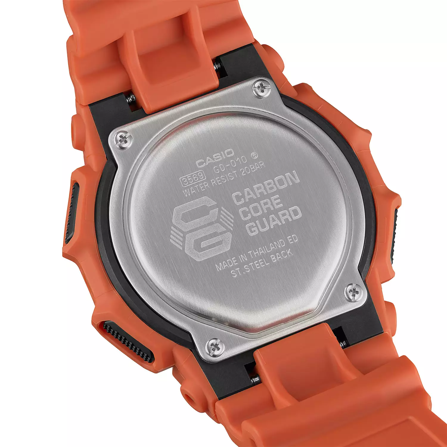 Casio G-shock GD-010-4D - Jam Tangan Digital Pria - Black Dial - Orange Resin Band