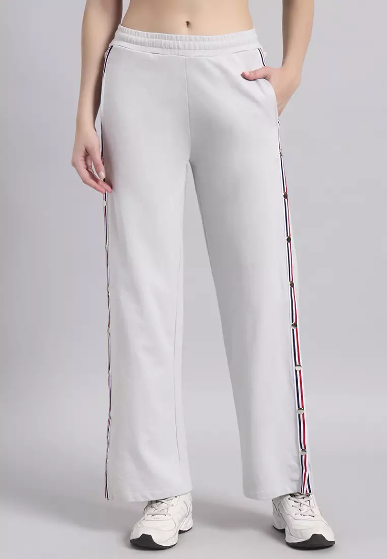Celana Panjang Wanita Elevate Luxe Wide-Leg Performance Abu-abu