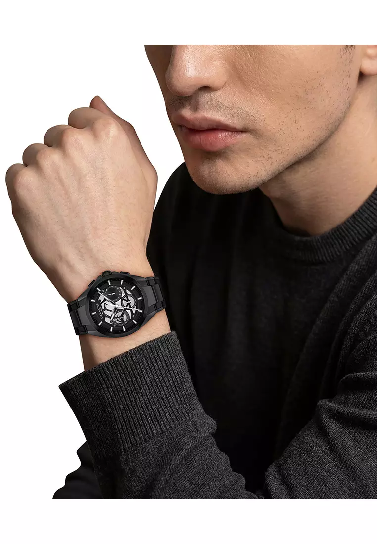 JACKSON Men's Watch IONIC PLATED BLACK STEEL Strap - Black Dial 14602770