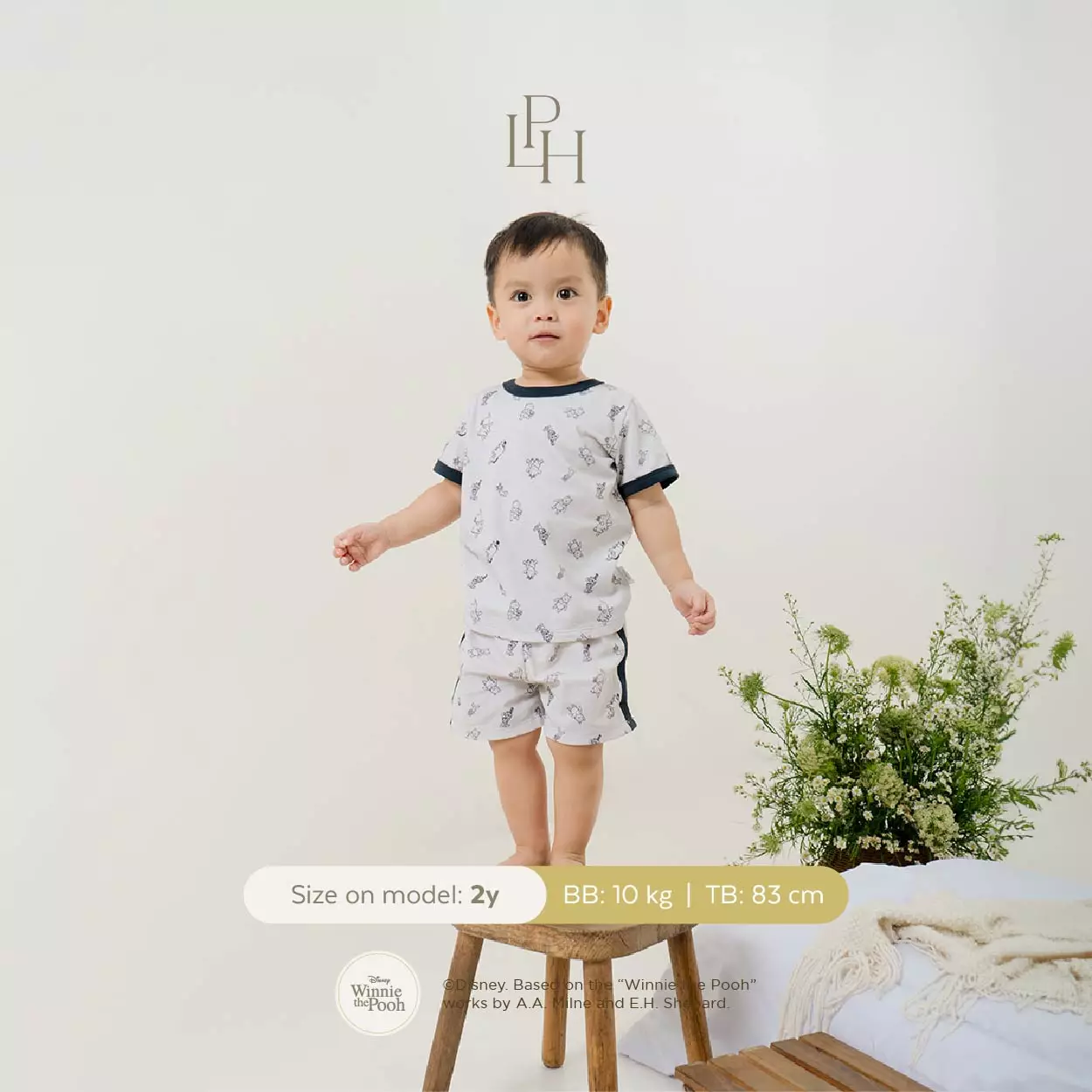 Little Palmerhaus - Disney Pooh Sweet Things Short Pajamas (Piyama Anak Lengan Pendek) Honey Pooh