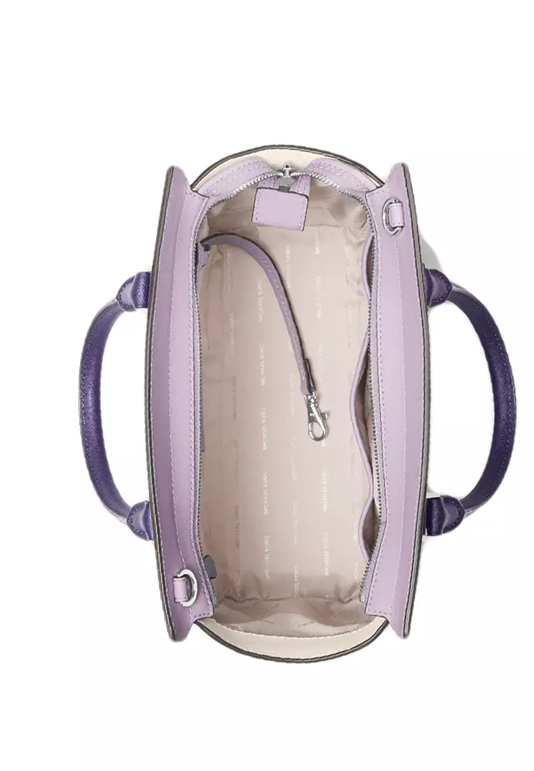 MICHAEL Michael Kors Selma Mini Color-Blocked Cross-Body Bag in Pink