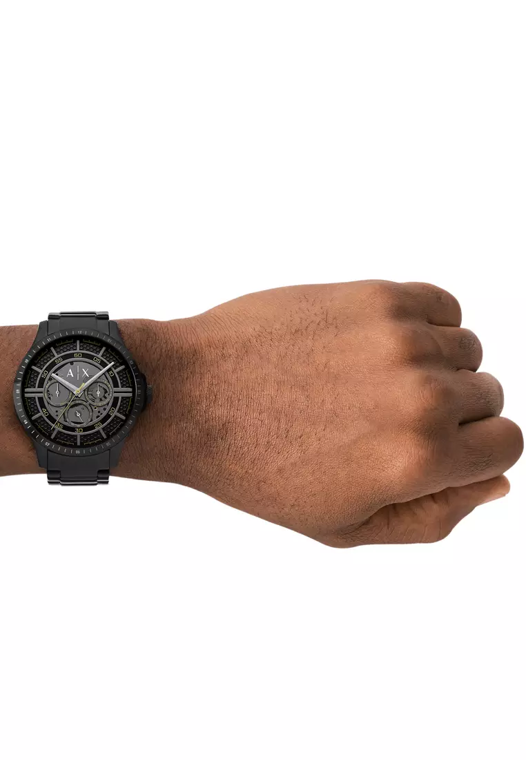 Armani Exchange Men's Chronograph Watch ( AX2460 ) - Quartz, Black Case, Round Dial, 22 MM Black Stainless Steel Band