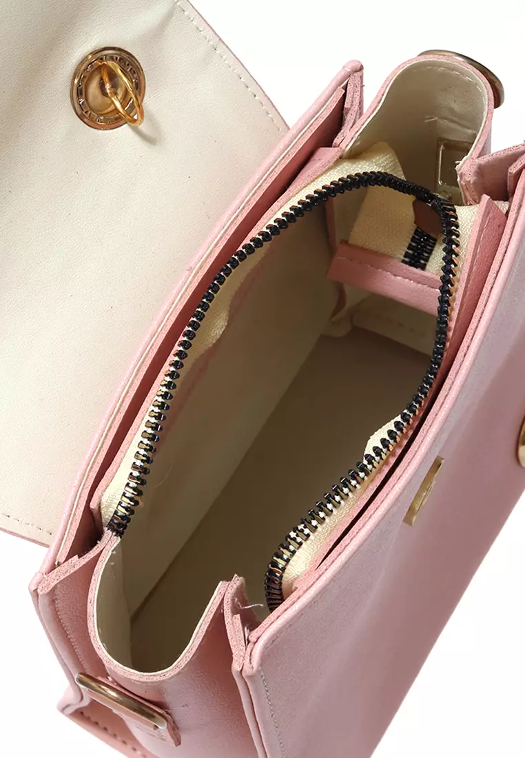 Tamara Tas Manik Mini Desain Simple High Quality - Baby Pink