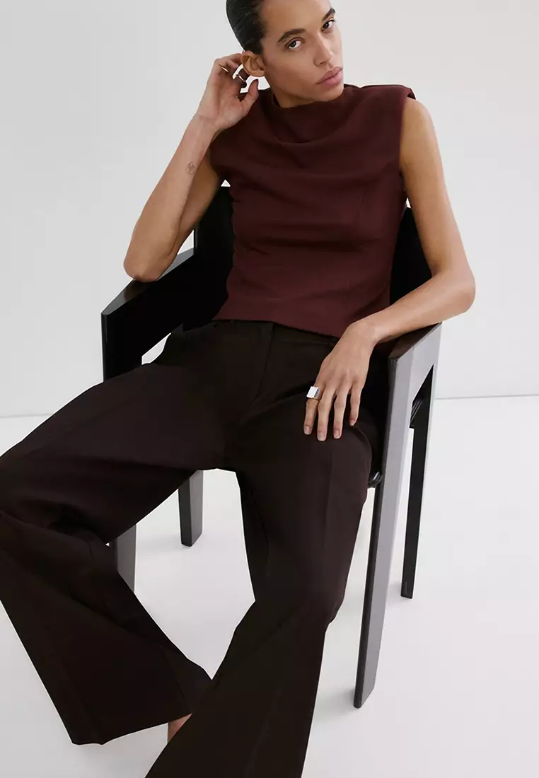 Peplum Shoulder Pad Top