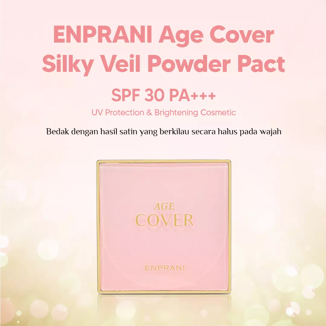 Holika Holika ENPRANI Age Cover Silky Veil Powder Pact - 23 Natural Beige | Bedak Padat Anti Aging