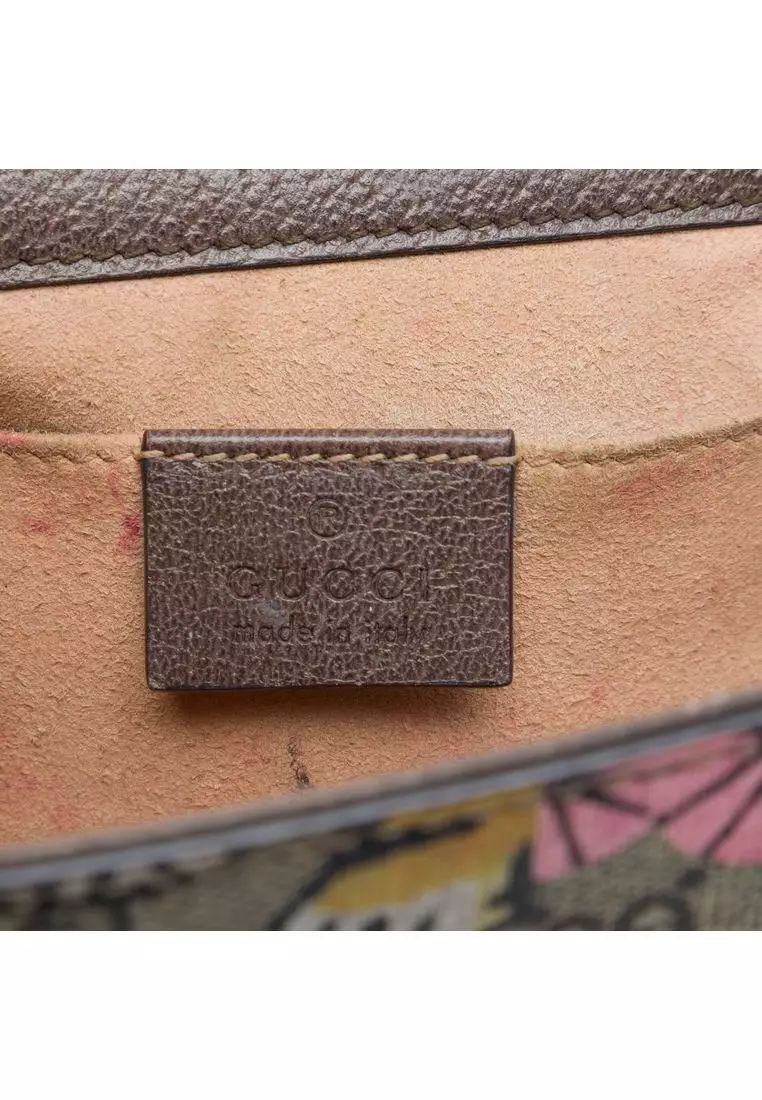Pre-Loved Gucci Small Gg Supreme Bengal Padlock Crossbody