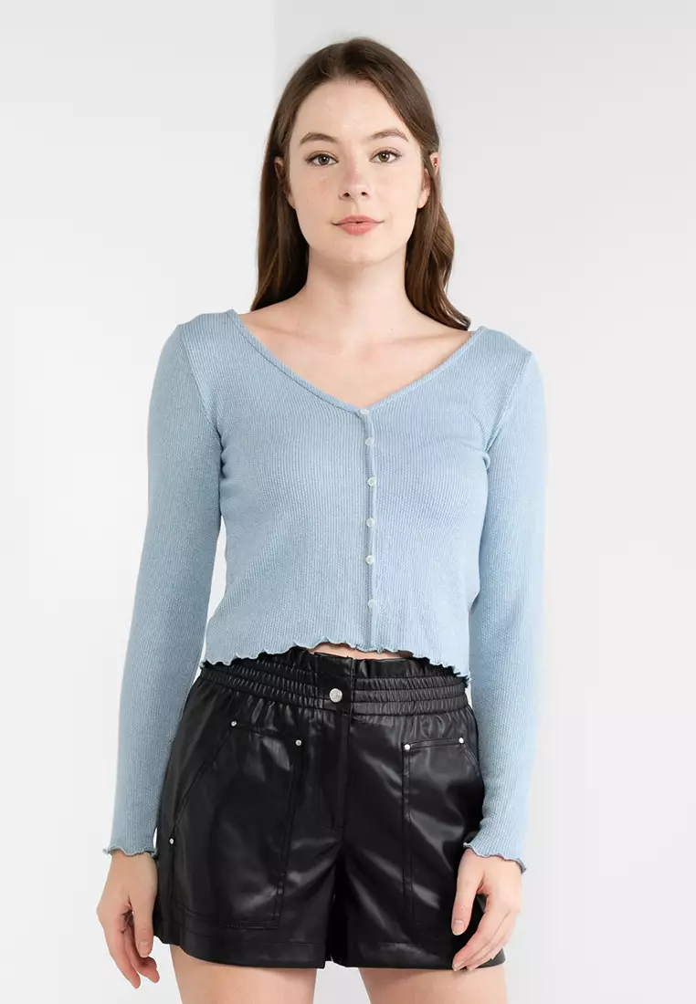 Waffle cardigans sale