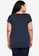 Only CARMAKOMA navy Plus Size Nicky Short Sleeves Tee 0CF58AAD1E8463GS_2