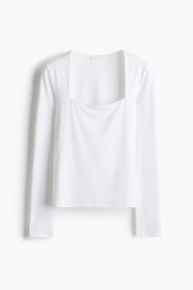 Long-sleeved jersey top