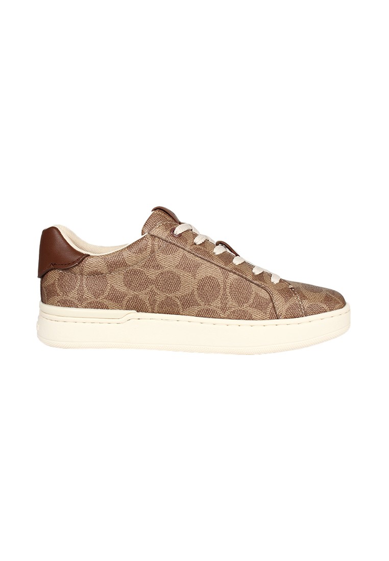 Coach counter women's coated canvas lace up casual sneakers and board shoes