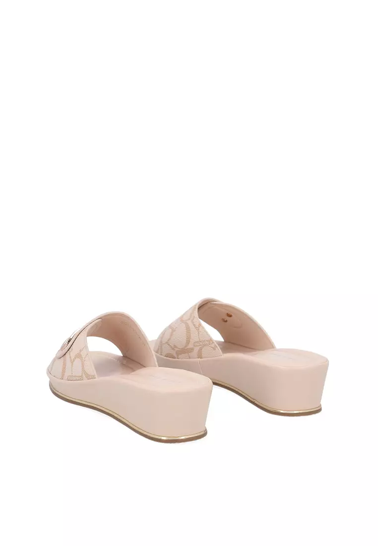 Beige CR Harper Wedge Flats