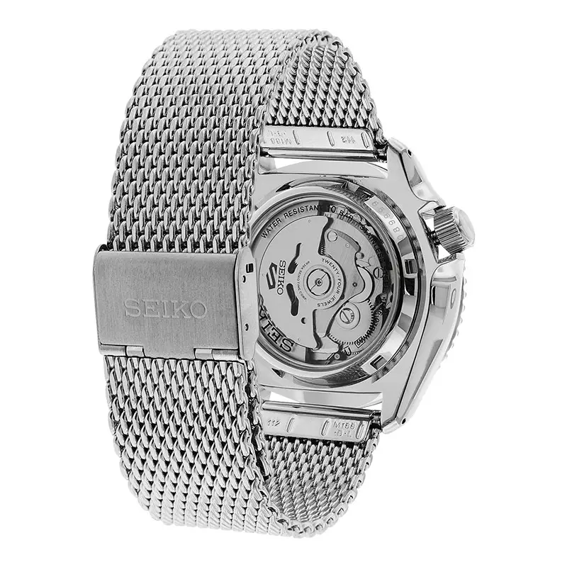 Jam Tangan Pria Seiko 5 Sports SRPE75K1 Suits Style Champagne Dial Stainless Steel Strap