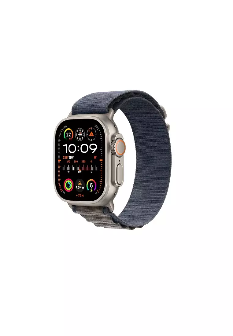 Apple Watch Ultra 2 49mm GPS Cellular Titanium Case with Blue Alpine Loop Large