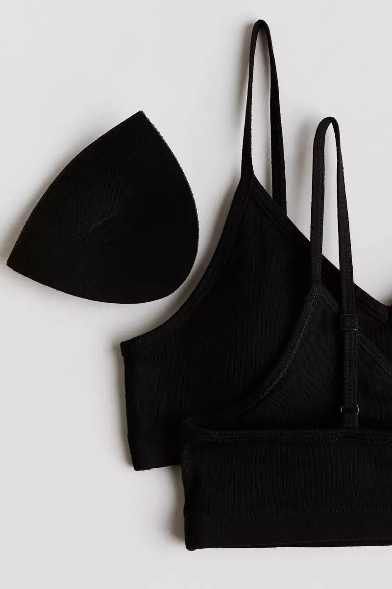 2-pack padded crop tops