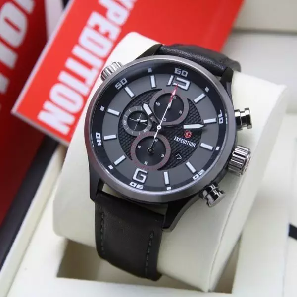 Expedition 6768 Kulit Hitam Ring Grey Cowok