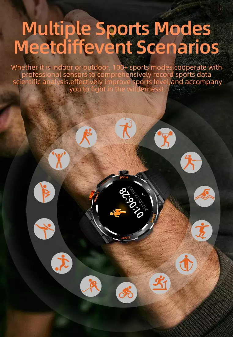 Smart Watch Original Jam Tangan Touch Screen Sport And Health Monitor Jam Pintar Hitam