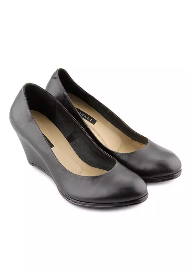 Raia sepatu Wanita kantor Wedges