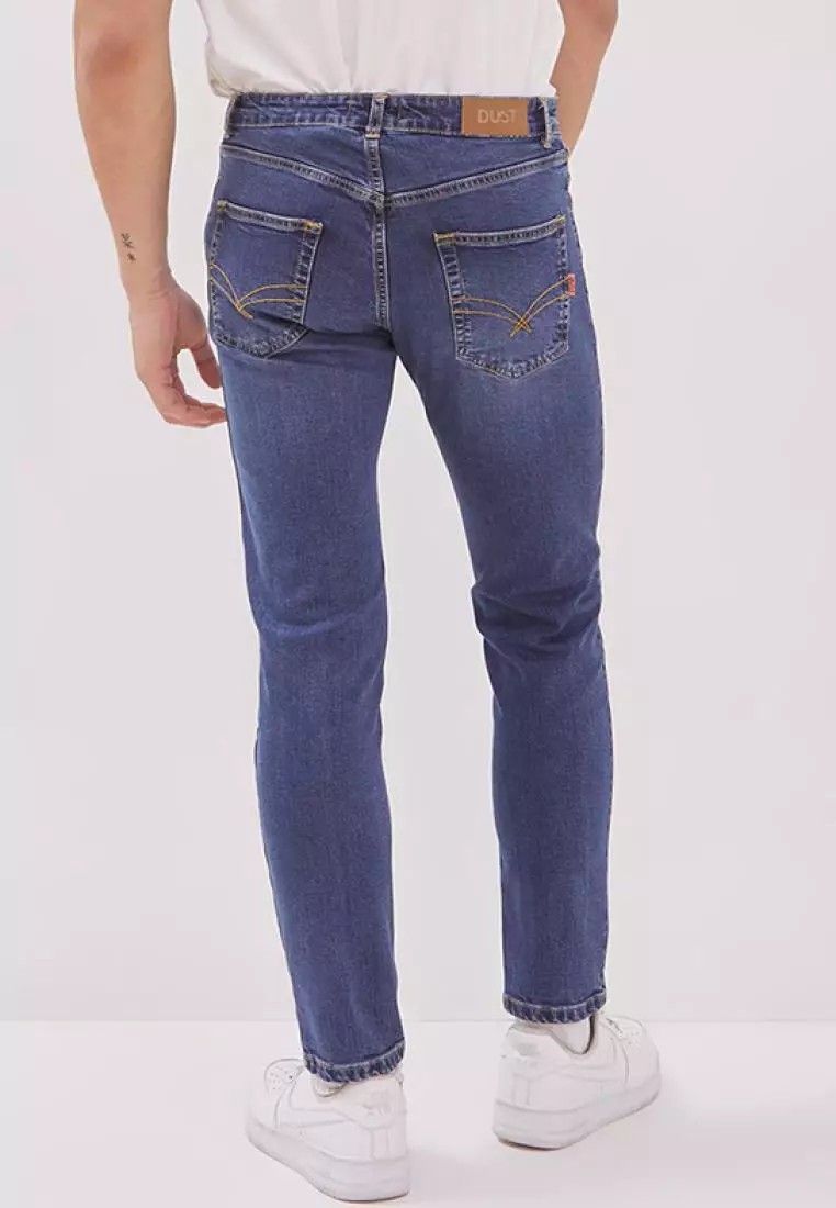 DUST Celana Slim Jeans Shankara Medium Light Blue Comfease (DM. 3718)