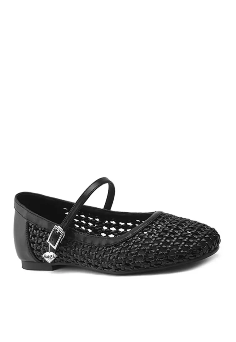 Discount on Twenty Eight Shoes  shoes - SKU: VANSA Top Layer Leather Woven Mary Jane Flats VSW-F-6835