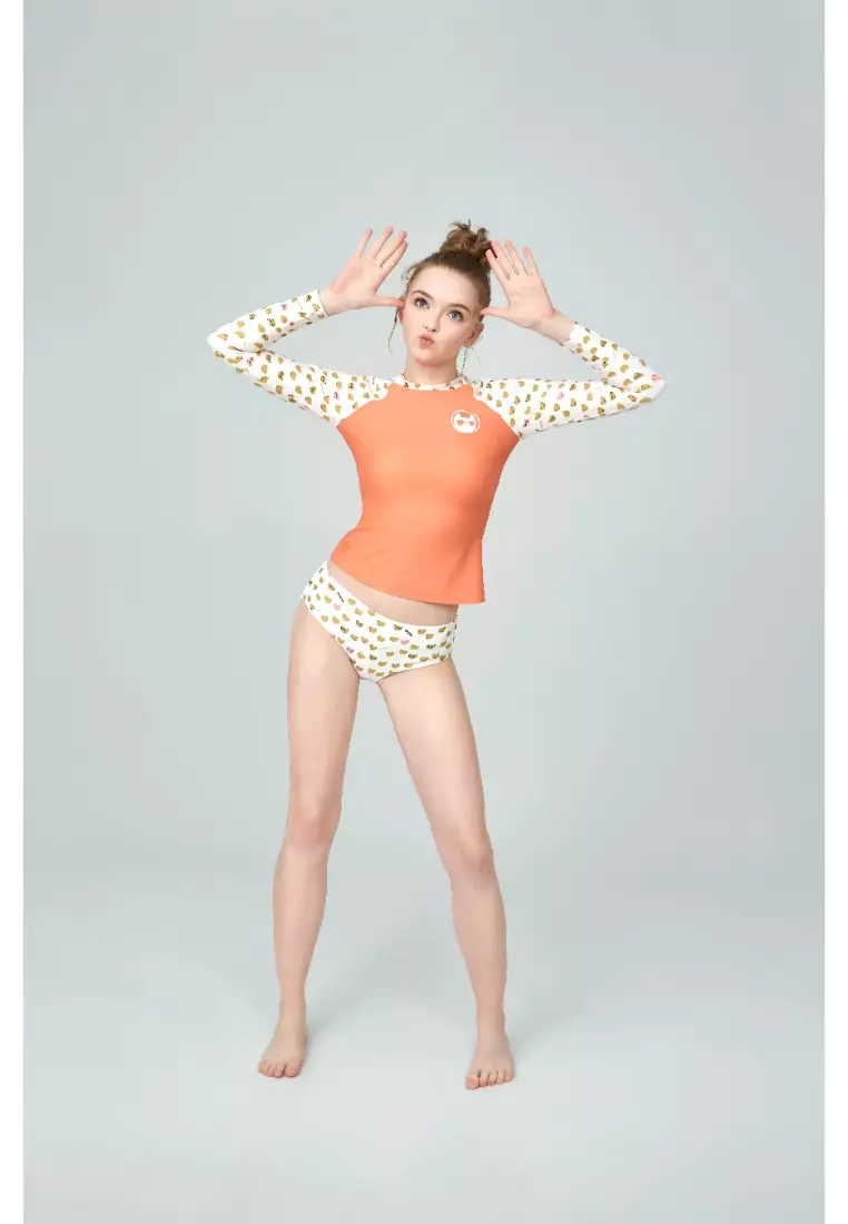 arena x Tsumori Chisato聯乘系列 女士貓臉圖案印花長袖防曬上衣