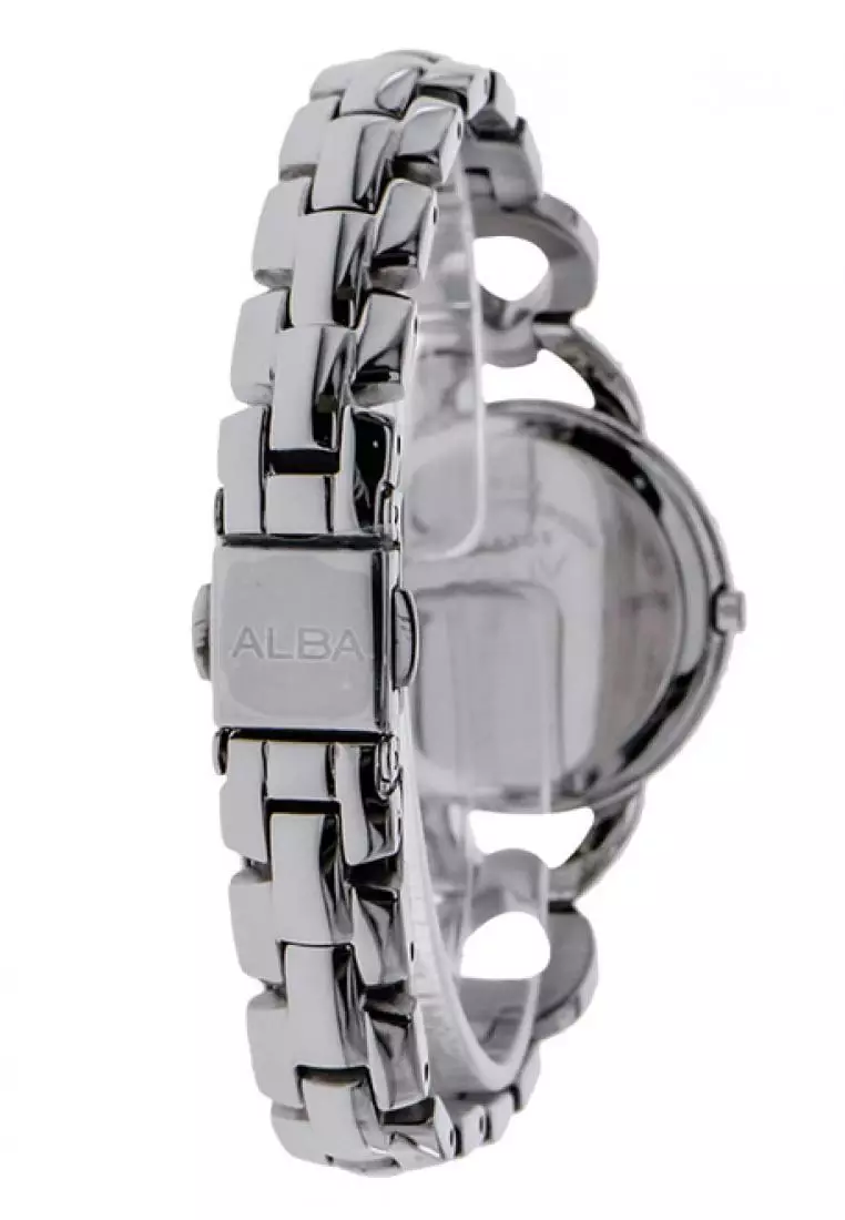 Jam Tangan Wanita Alba Fashion Original Garansi Resmi Strap Stainless Steel Silver AH7H03 AH7H03X1 Silver